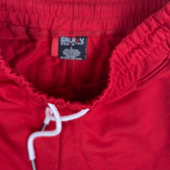 Men’s Galaxy by Harvic G.O.A.T. Athletic Shorts Size L Red w/ Red Drawstring NWT - Picture 6 of 7